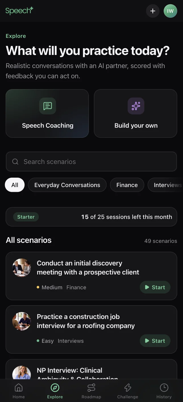 SpeechPlus on a phone